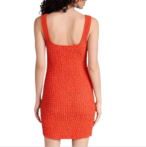 RAILS Julie Vibrant Orange Textured Mini Sleeveless Dress Size Large - Picture 16 of 16